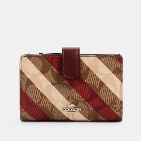 Coach Medium Corner Zip Wallet Signature Canvas NWT - Picture 1 of 10